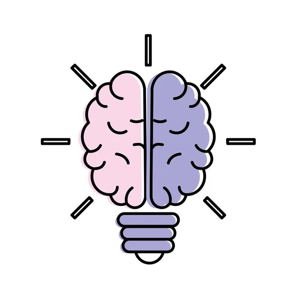 Bulbo Cerebral Soluciones Ideas Crativas Ilustración Vectorial — Archivo Imágenes Vectoriales