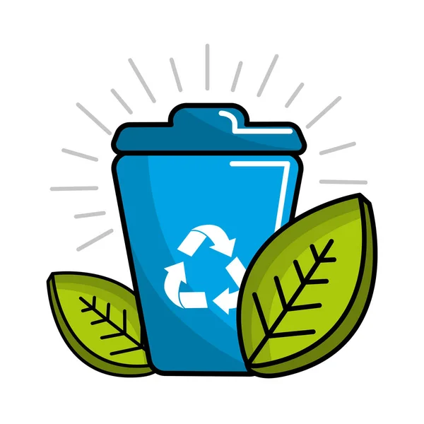 Planet Recycling Ikone Lager Vektor Illustration Design Bild — Stockvektor