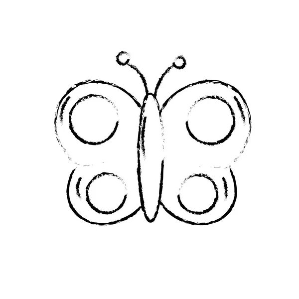Figura Animale Farfalla Bellezza Con Ali Vettoriale Illustrazione — Vettoriale Stock