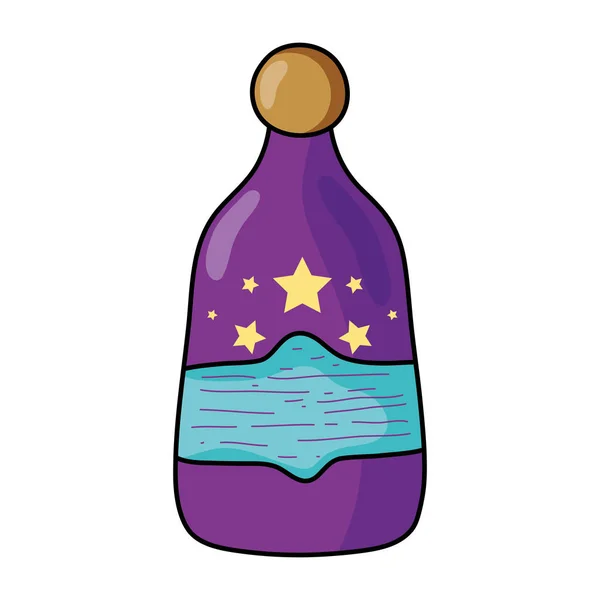 Magic Potion Bottle Icon Vector Illustration Design — Stock Vector