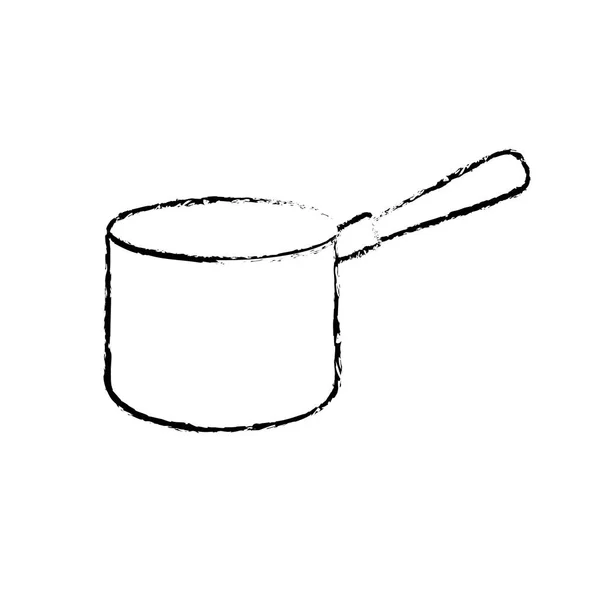 Figura Olla Cocina Utensilio Objeto Cocina Vector Ilustración — Vector de stock