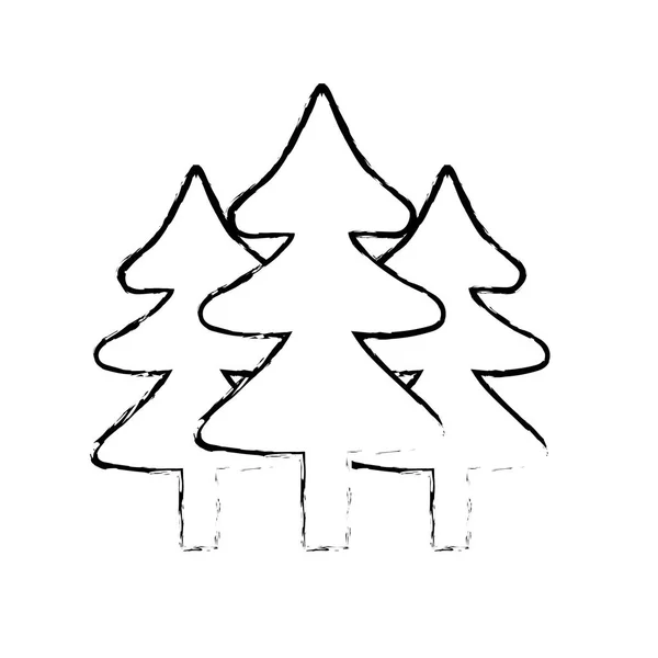 生態自然の松の木予約ベクトル図 — ストックベクタ