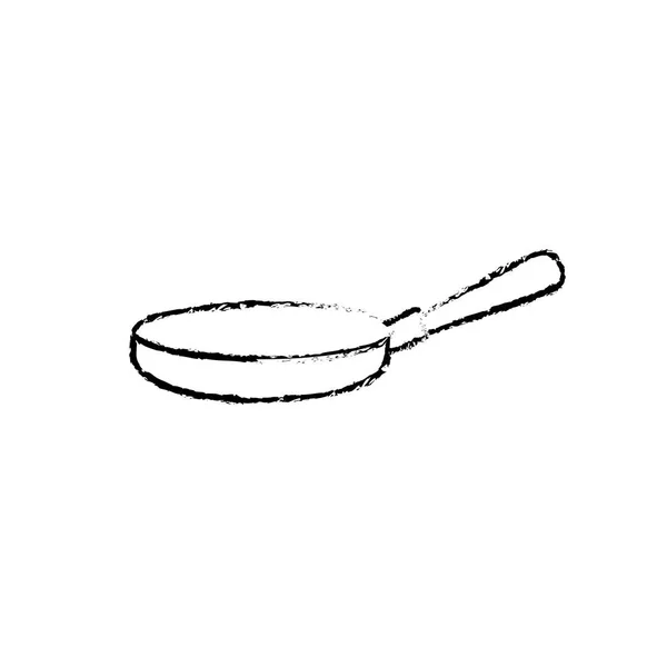 Figure Poêle Ustensile Cuisine Objet Cuisine Illustration Vectorielle — Image vectorielle