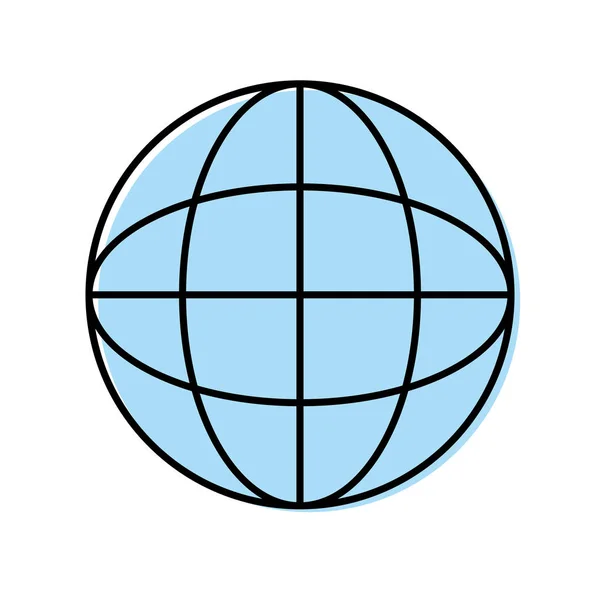 Глобальный Символ Векторной Иллюстрации Подключения Центра Обработки Данных — стоковый вектор