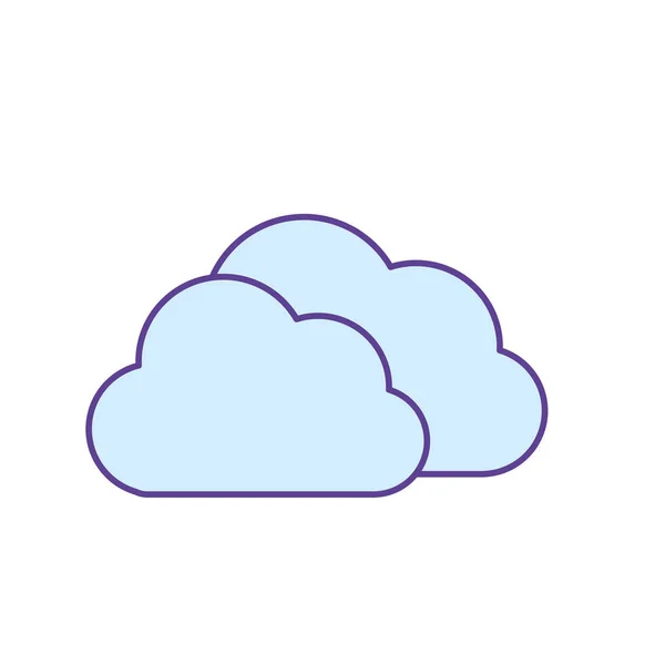 Felhők Égen Design Vektor Illusztráció Természetes Időjárás — Stock Vector