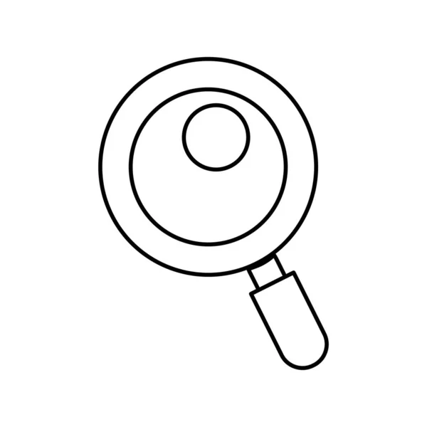 Line Magnifying Glass Tool Search Read Vector Illustration — Stock Vector