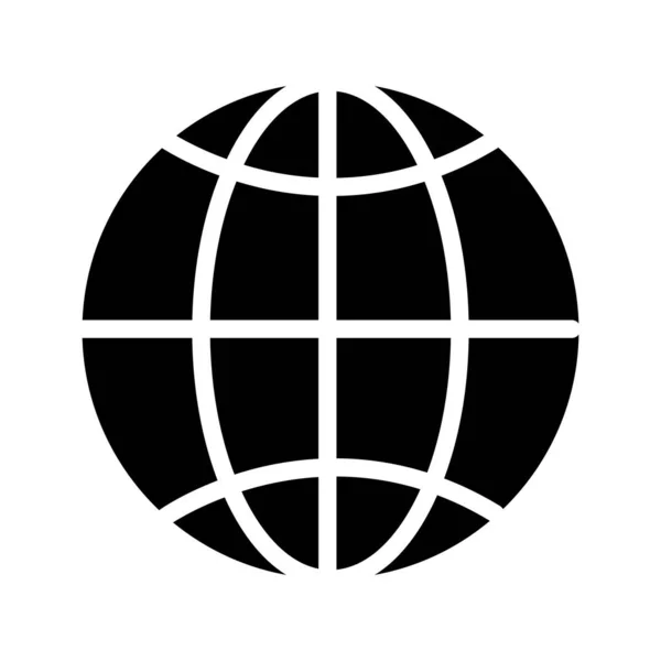 Контур Глобального Символа Планеты Земля Векторная Иллюстрация Дизайна — стоковый вектор