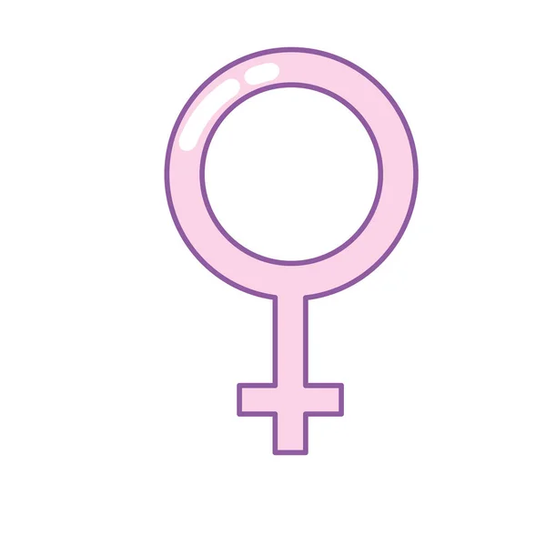 Femele Gender Symbol Special Event Vector Illustration — Διανυσματικό Αρχείο