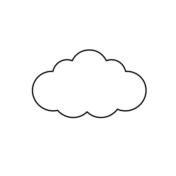 Lina Naturliga Cloud Design Till Färsk Väder Vektorillustration — Stock vektor