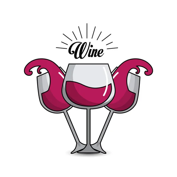 Icono Vino Salpicado Vidrio Diseño Ilustración Vectorial — Vector de stock