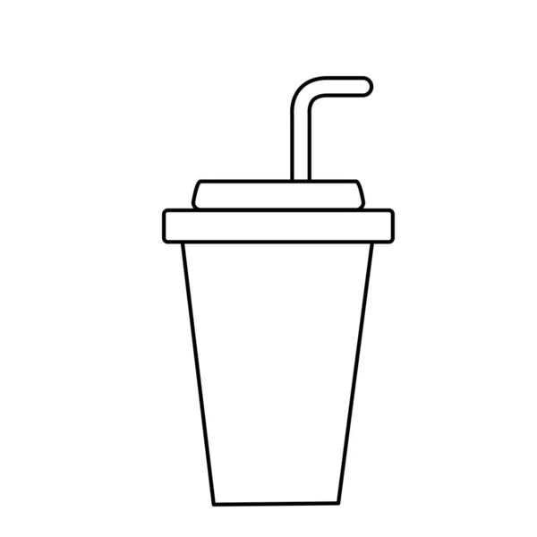 线美味和茶点苏打水喝 向量例证 — 图库矢量图片