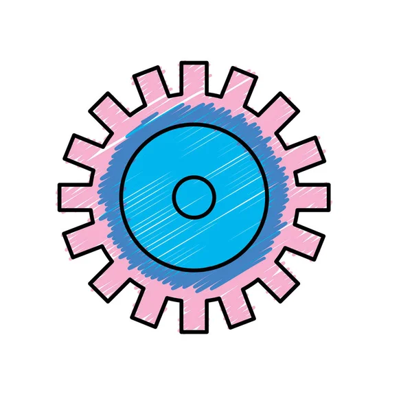 Mühendislik vektör çizim işlemek için sanayi dişli