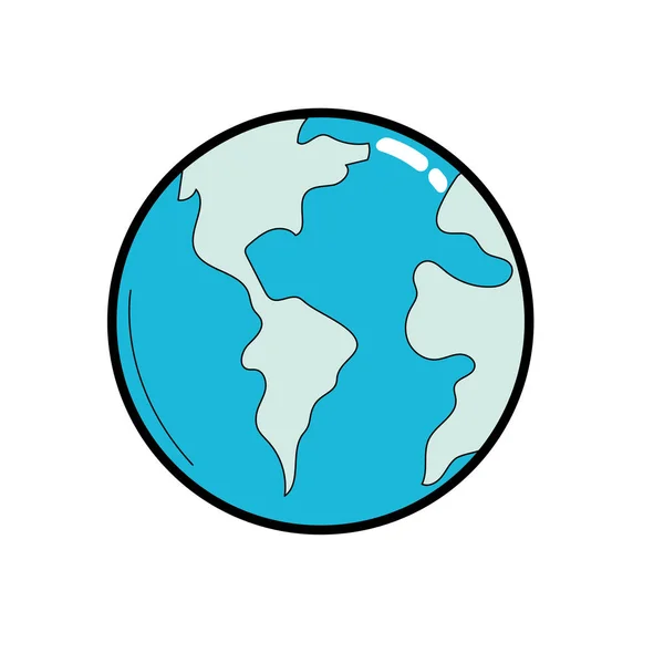 Globale Aarde Planeet Geografie However Vectorillustratie — Stockvector