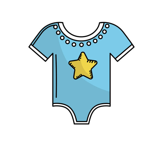 baby boy clothes that used to sleep vector illustration