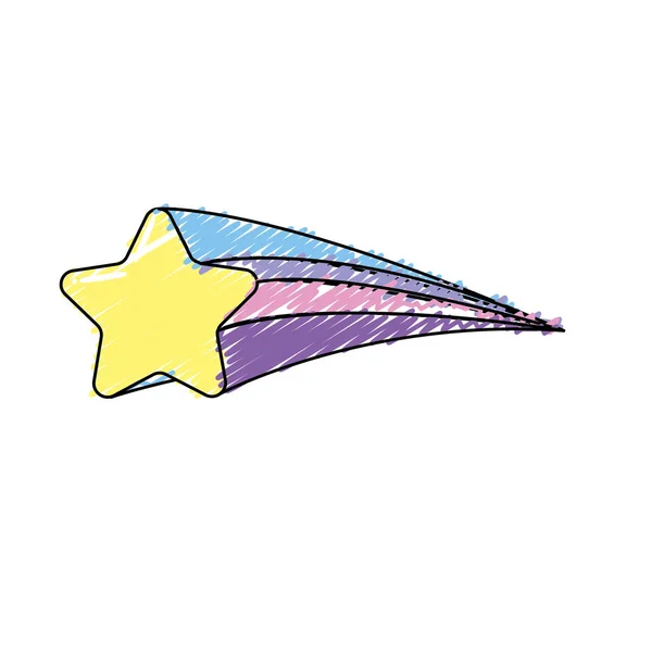Estrella Fugaz Brillante Cielo Vector Ilustración Imagen — Archivo Imágenes Vectoriales