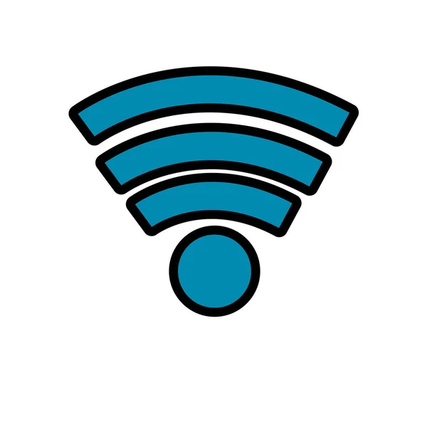 Tecnología Wifi Para Conectarse Ilustración Vectorial Red Digital — Vector de stock