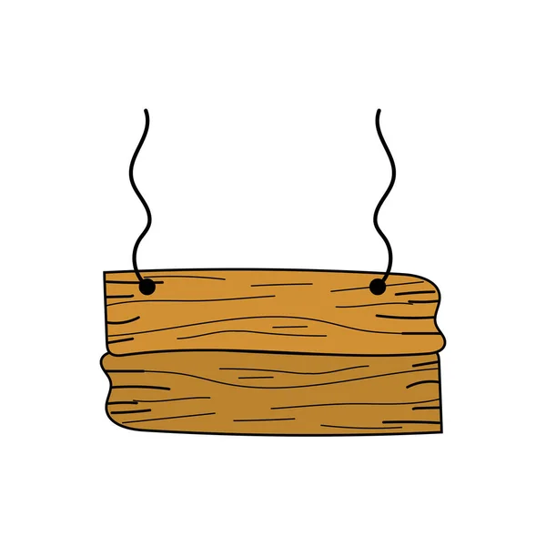 Schöne Rechteckige Holz Emblem Design Vektor Illustration — Stockvektor