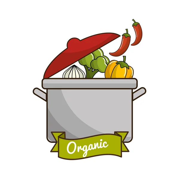 Organic Food Icon Stock Vector Illustration Design — Stock Vector