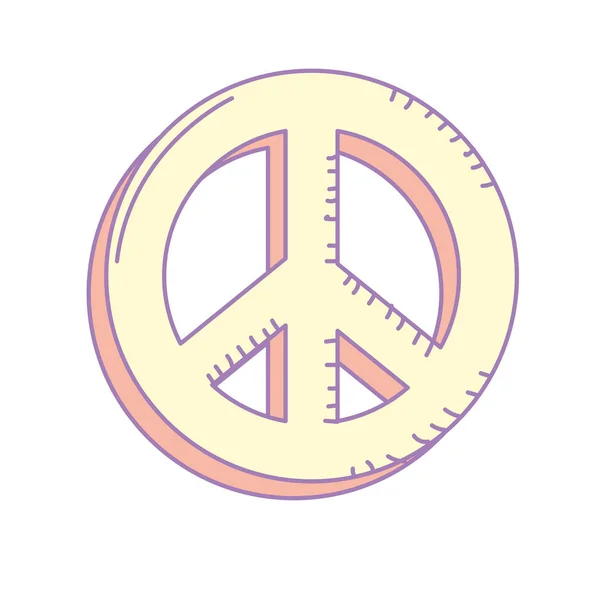 Belleza Hippie Emblema Símbolo Diseño Vector Ilustración — Vector de stock