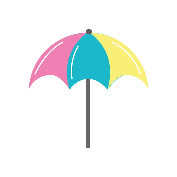 Beau Parapluie Ouvert Pour Protéger Illustration Vectorielle Soleil — Image vectorielle