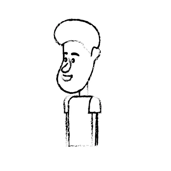 Figura Hombre Lindo Con Diseño Peinado Ilustración Vectores Ropa — Archivo Imágenes Vectoriales