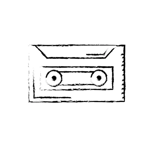 Figura Cassete Para Ouvir Reproduzir Música Ilustração Vetorial — Vetor de Stock