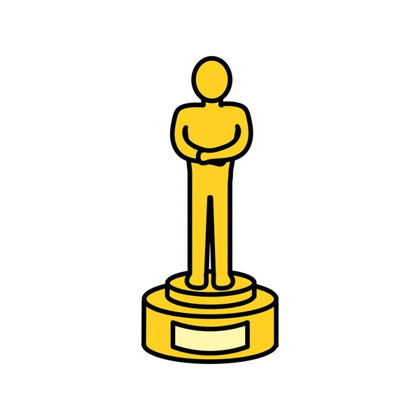 Prijs Voor Cinematografie Producent Film Vectorillustratie — Stockvector