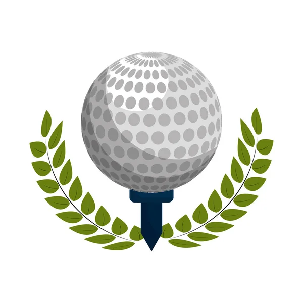 Emblema Jugar Icono Golf Imagen Diseño Ilustración Vectorial — Vector de stock