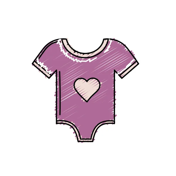 Babykläder Som Brukade Sova Vektorillustration — Stock vektor