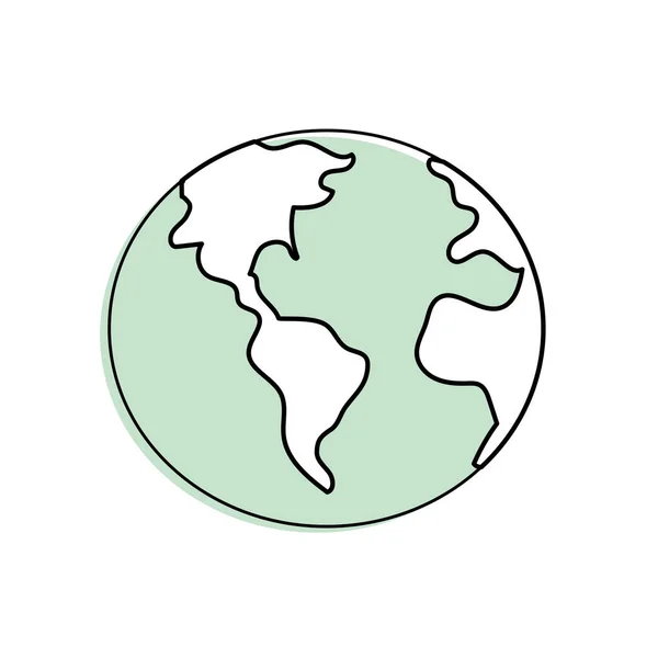 Pleneta Terra Global Com Geografia Ubicação Ilustração Vetorial — Vetor de Stock