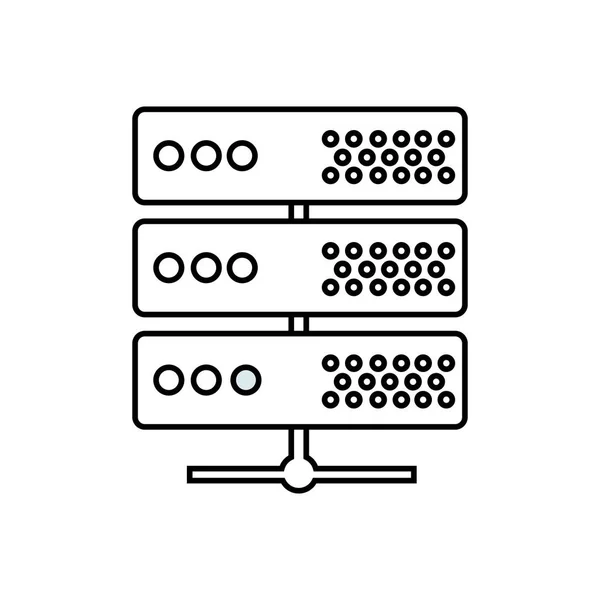 Routeur Numérique Ligne Pour Connecter Centre Données Illustration Vectorielle — Image vectorielle