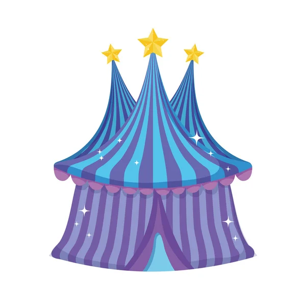 かわいいサーカス テント アイコン ベクトル イラスト デザイン — ストックベクタ