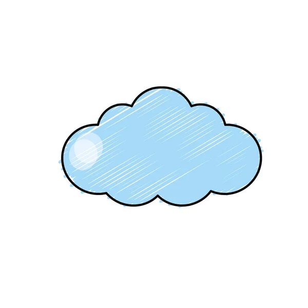 Přírodní Cloud Design Čerstvé Počasí Vektorové Ilustrace — Stockový vektor