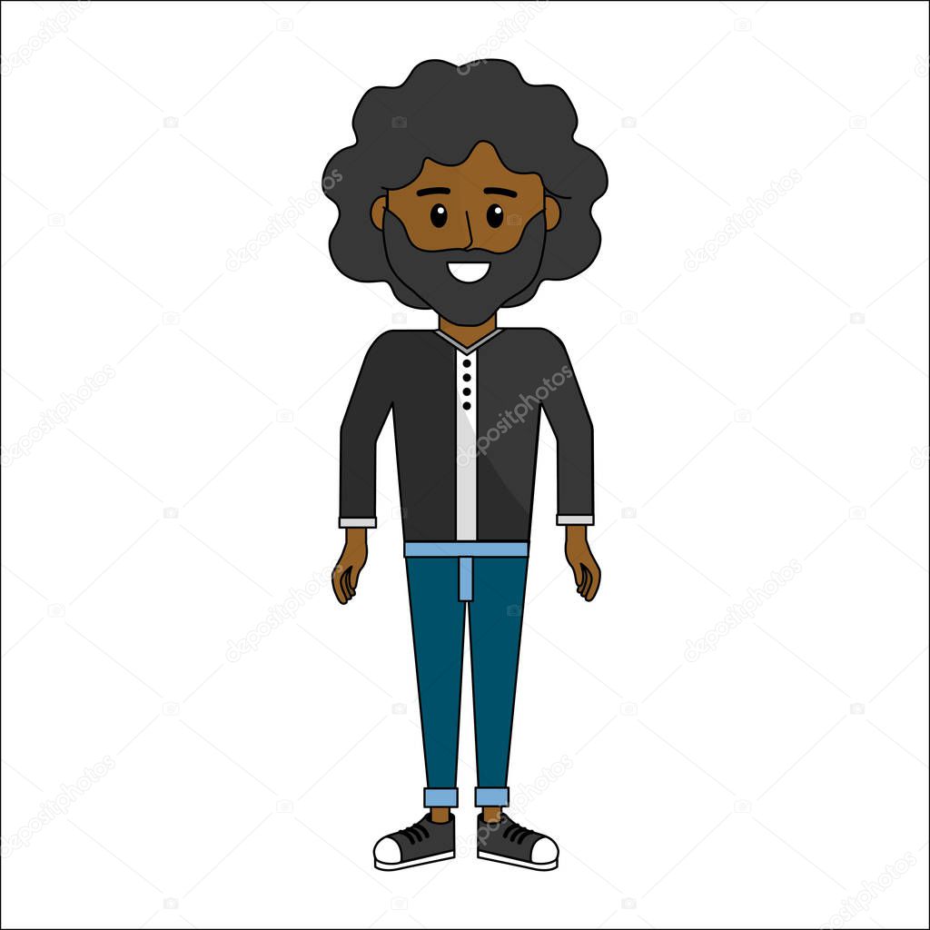 people, man with casual cloth avatar icon, vector illustration image