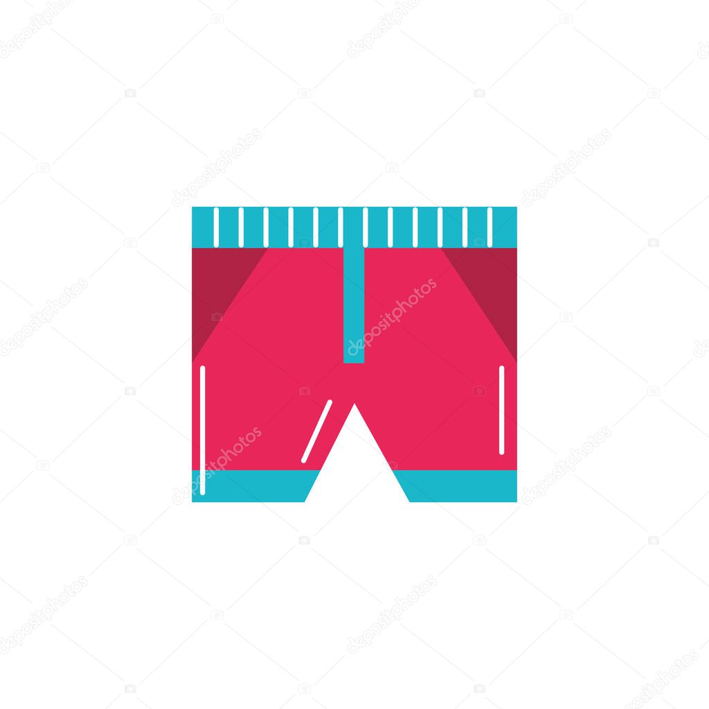swimsuit to swim in the beach on vacation vector illustration
