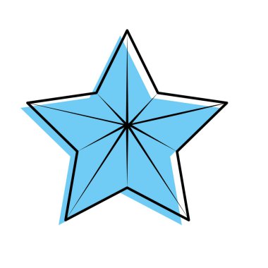 şirin moder ve büyük yıldız tasarım, vektör çizim