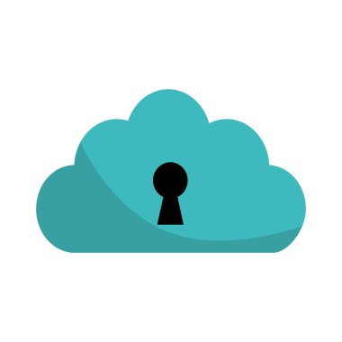 Güvenlik bulut veri bağlantıları hizmetinin, vektör çizim