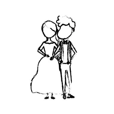 mutlu çift birlikte ve romantik kutlama vektör çizim şekil