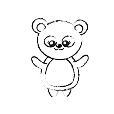 güzel sevimli hayvanlar ile ifade yüz vektör çizim şekil