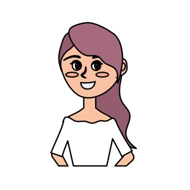 mutlu gelin saç modeli ve zarif elbise vektör çizim ile