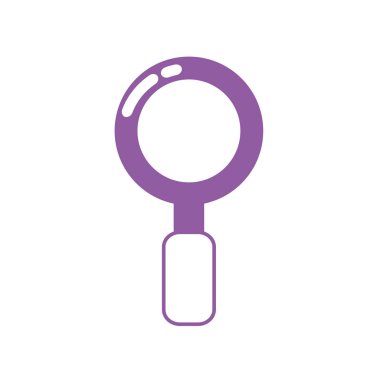 siluet Büyüteç aracı arama arama vektör çizim için