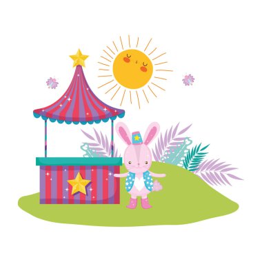 şirin Sahne Sirk. Vektör çizim