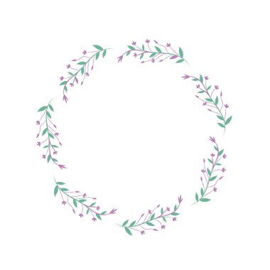 dallar yaprak ve çiçek dekorasyon vektör çizim ile