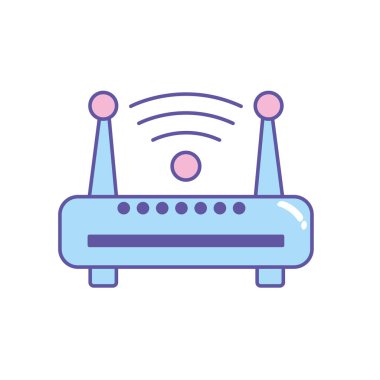 router wifi connection network technology vector illustration