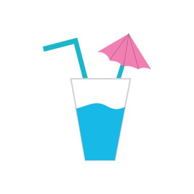 delicious water glash to refresh the day vector illustration