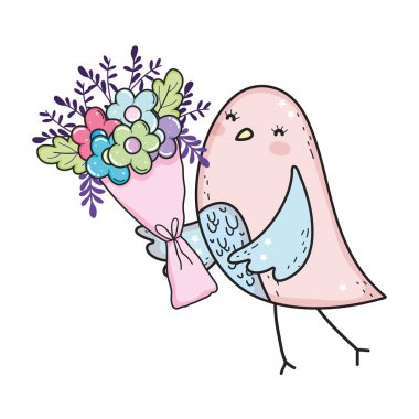 Sevgililer Günü tebrik kartı. Vektör illüstrasyonu