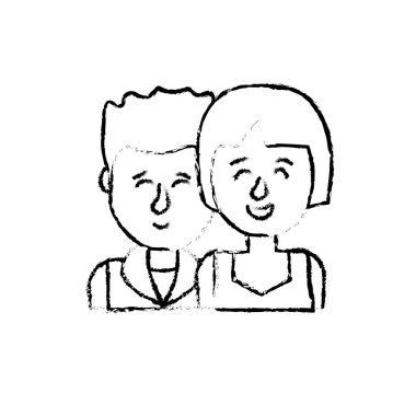 saç tasarım vektör çizim şekil güzel çiftle