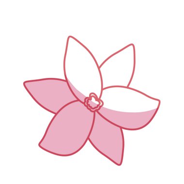 siluet güzel ve tropikal çiçek bitki yaprakları, vektör çizim ile