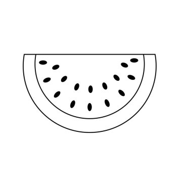 satır lezzetli karpuz organik meyve beslenme vektör çizim