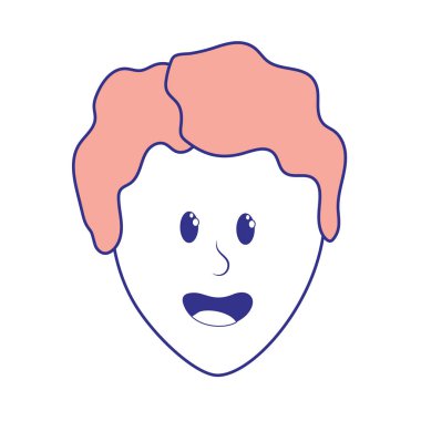 şirin adam yüz haistyle vektör çizim ile